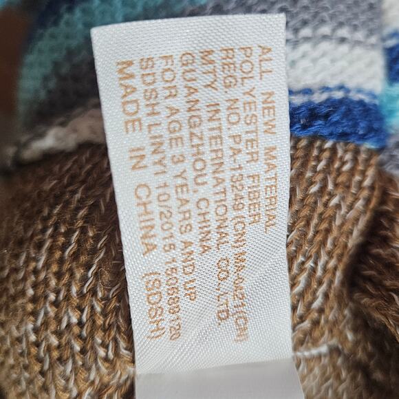 2 Dan Dee Sock Monkeys Bunny Rabbit Ears Plush Blue Stripes Sweater 12" - Picture 3 of 5